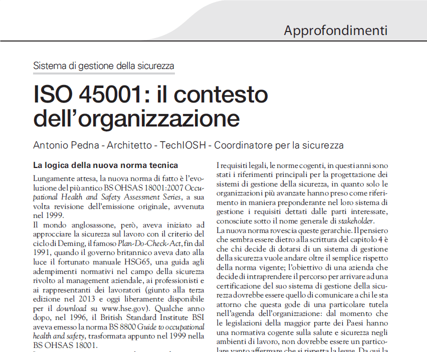 Il contesto dell’organizzazione