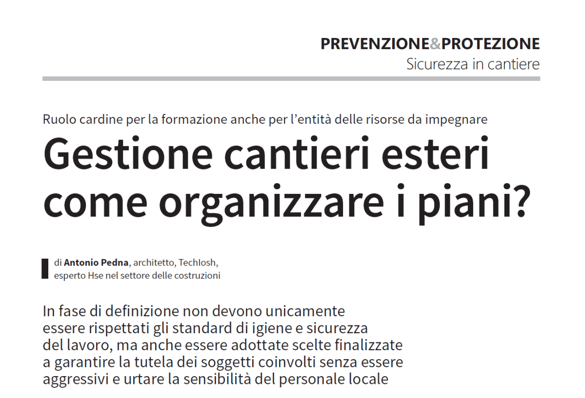 Pianificare l’estero