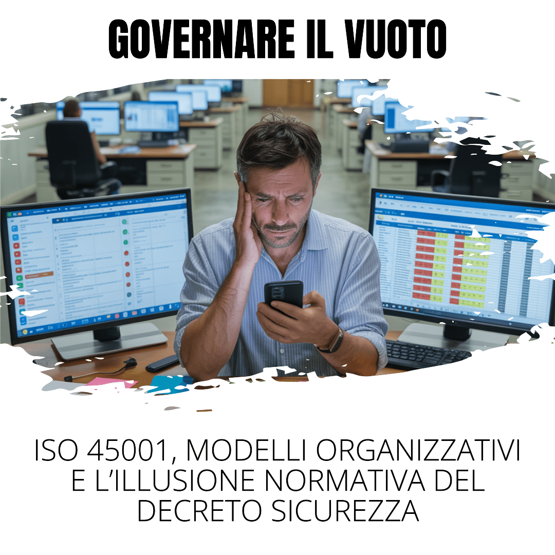 Governare il vuoto: ISO 45001, modelli organizzativi e l’illusione normativa del decreto sicurezza |&nbsp;ISL